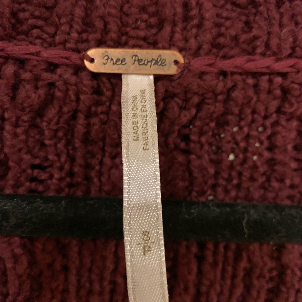 Free People Burgundy Sweater - Picture 2 of 3